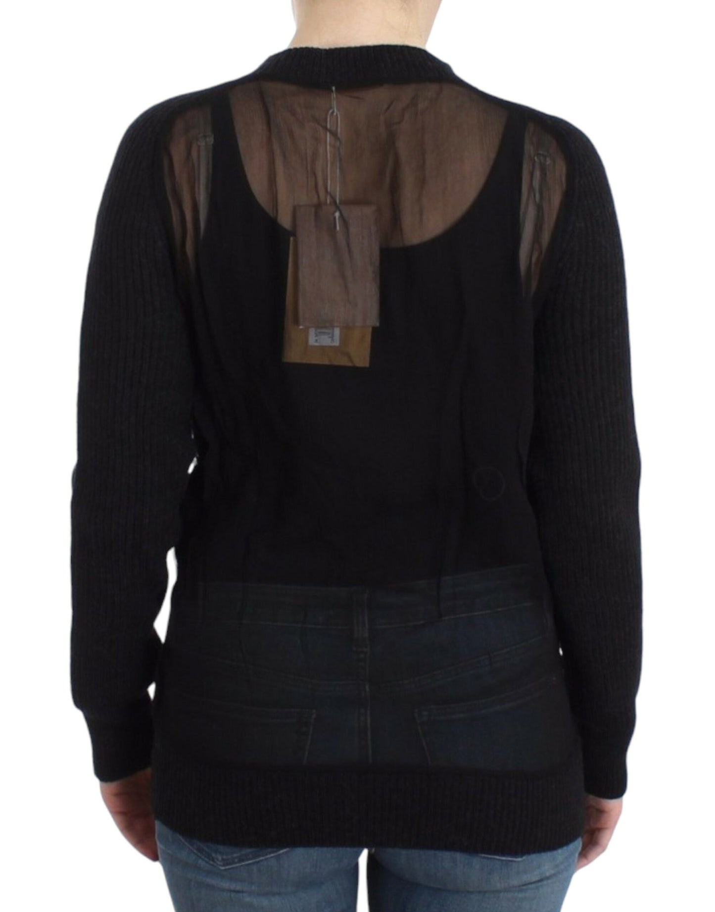 Cardigan en laine noire de John Galliano