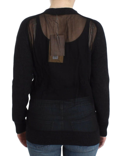 Cardigan en laine noire de John Galliano