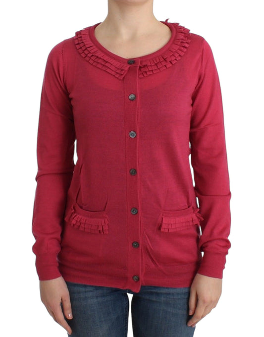 Cardigan en laine rose de John Galliano
