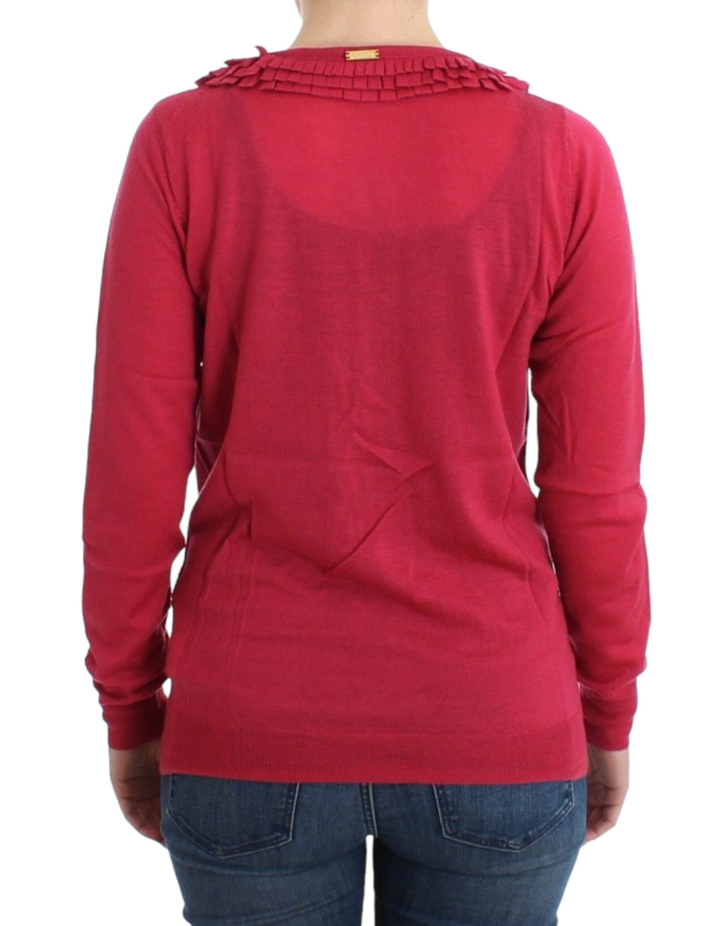 Cardigan en laine rose de John Galliano