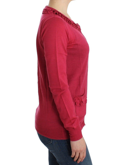 Cardigan en laine rose de John Galliano