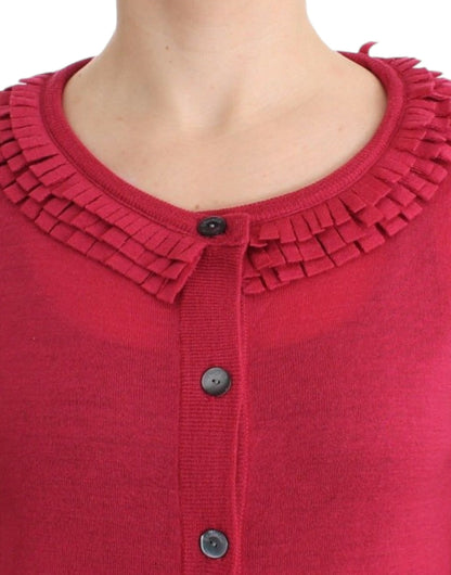 Cardigan en laine rose de John Galliano