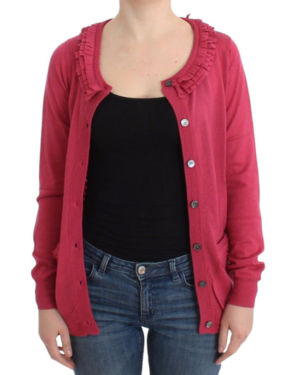 Cardigan en laine rose de John Galliano