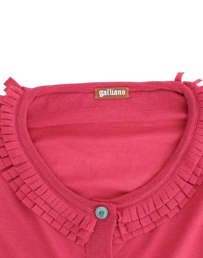 Cardigan en laine rose de John Galliano