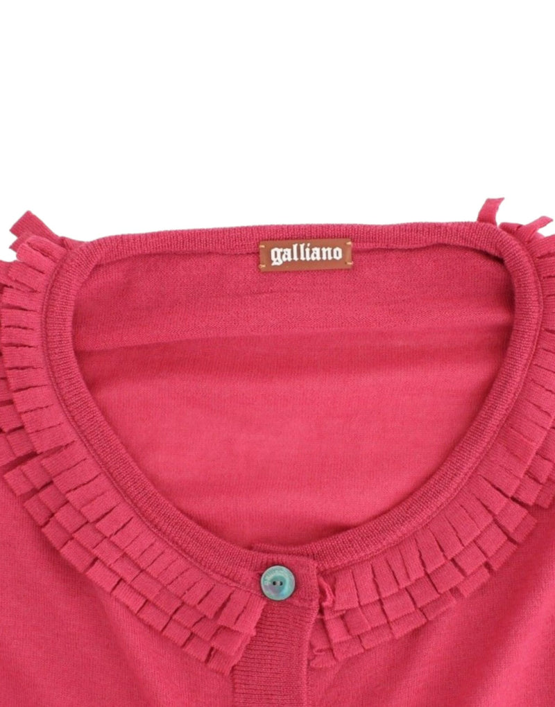 Cardigan en laine rose de John Galliano
