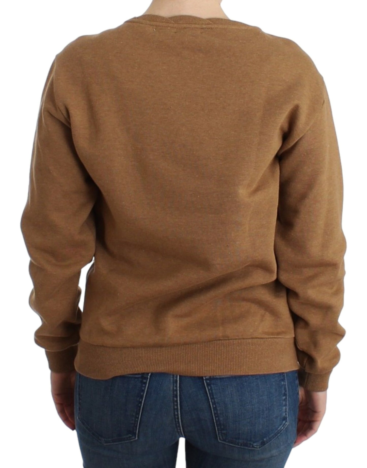 Pull en coton à col rond brun de John Galliano