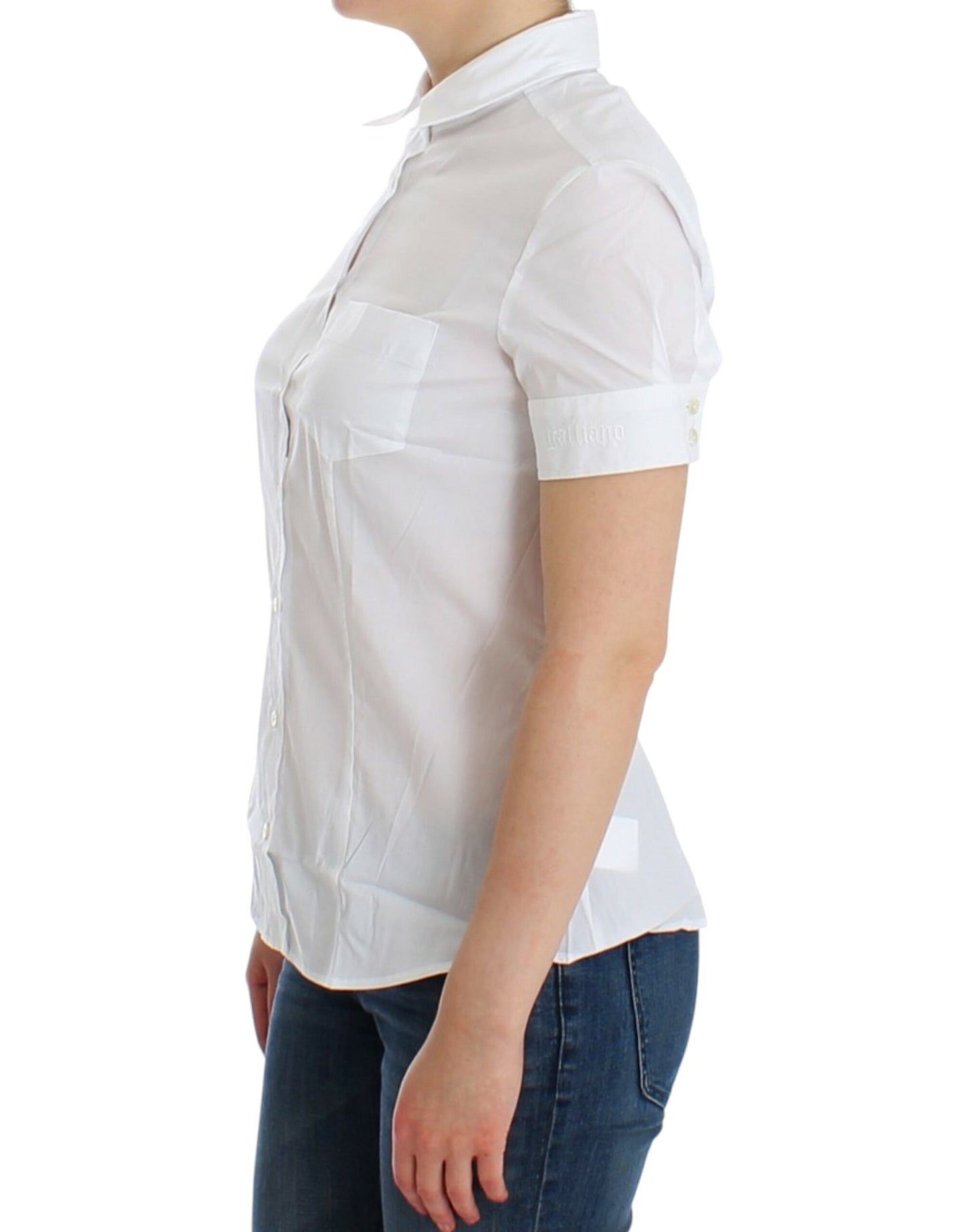 Haut chemise en coton blanc de John Galliano
