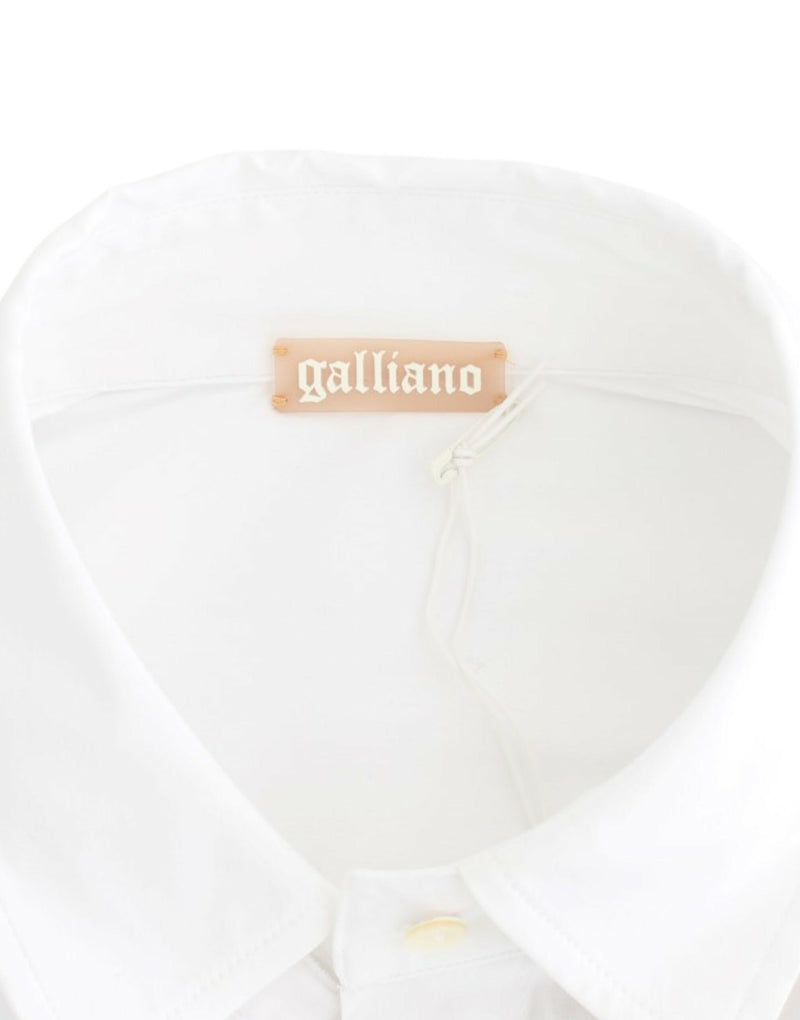 John Galliano White Cotton Shirt Top