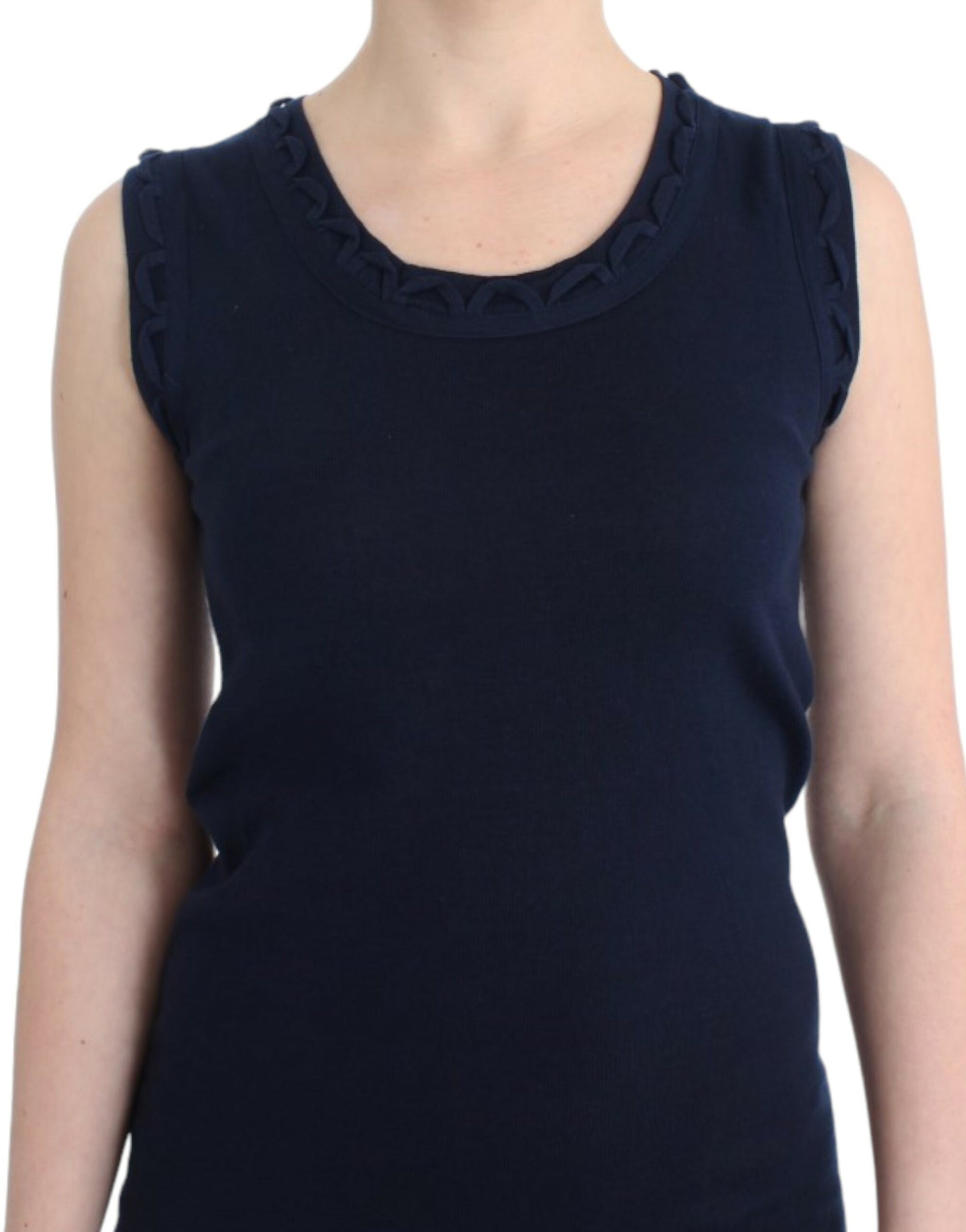 Robe en jersey de coton bleu de John Galliano