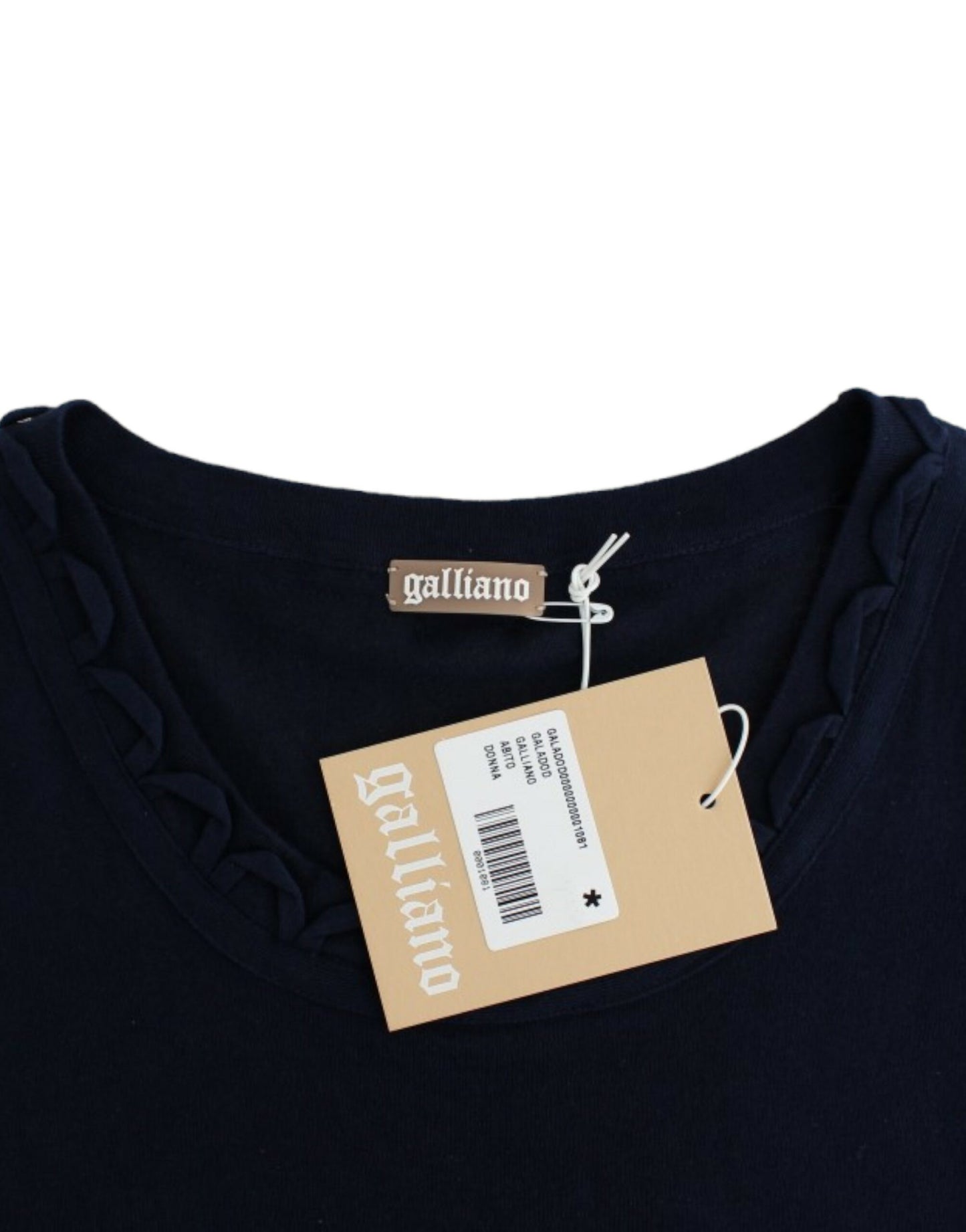 Robe en jersey de coton bleu de John Galliano