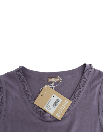 Robe en jersey de coton violet de John Galliano