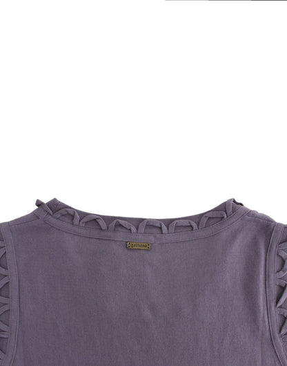 Robe en jersey de coton violet de John Galliano