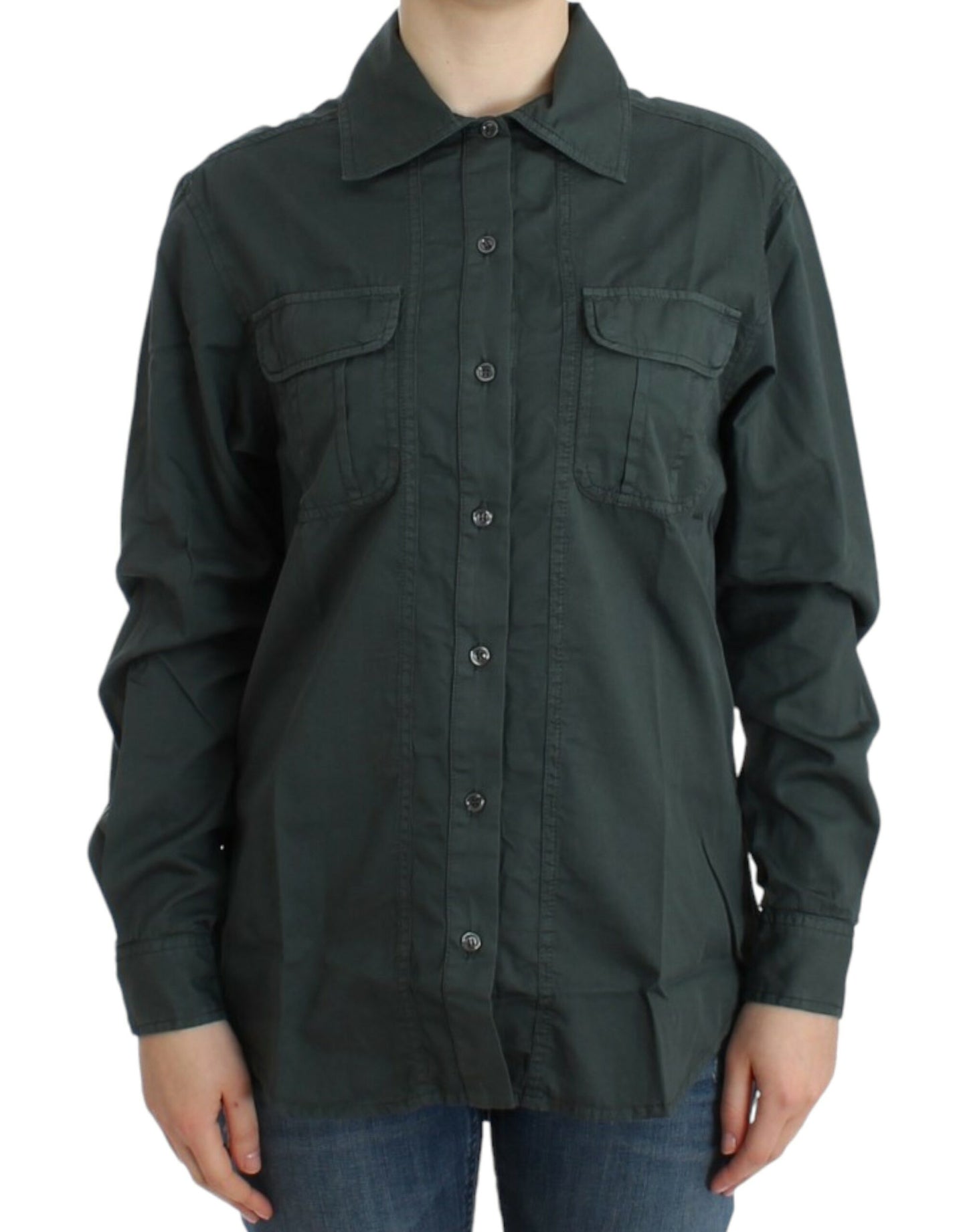 Chemise à boutons grise de Cavalli