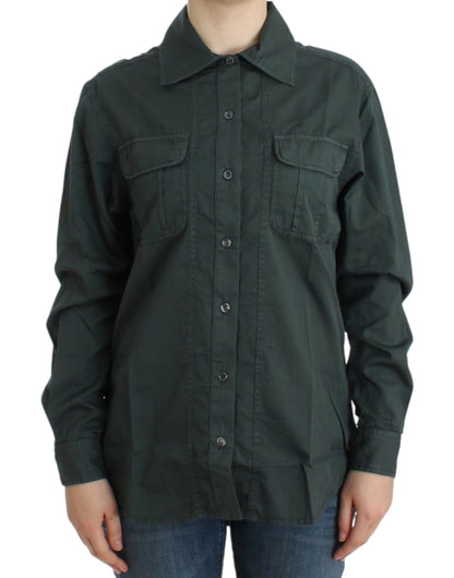 Chemise à boutons grise de Cavalli