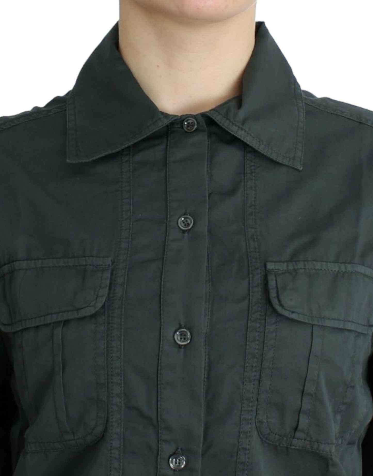 Chemise à boutons grise de Cavalli