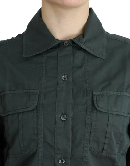 Chemise à boutons grise de Cavalli