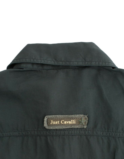 Chemise à boutons grise de Cavalli