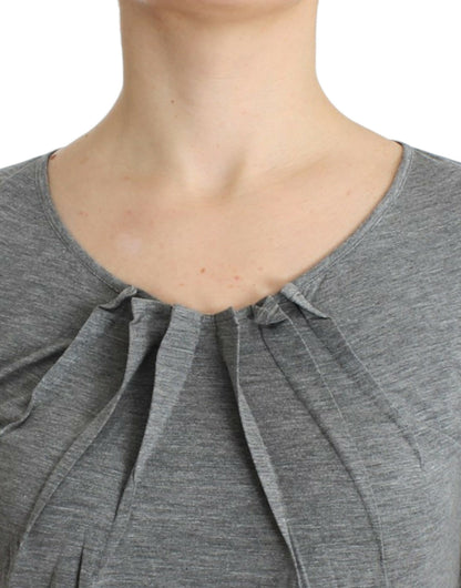 Top pull-over gris à manches 3/4 de Cavalli