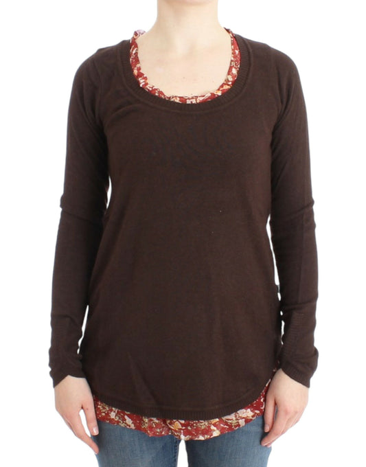 Pull col rond brun de Cavalli