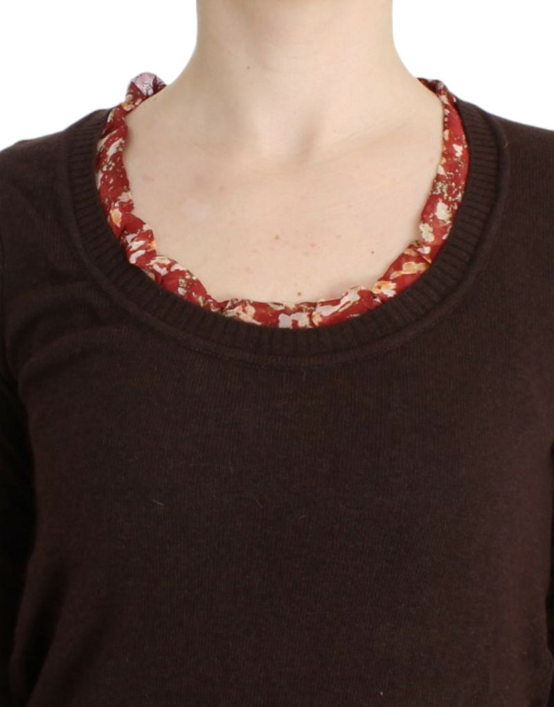 Cavalli Brown crewneck sweater