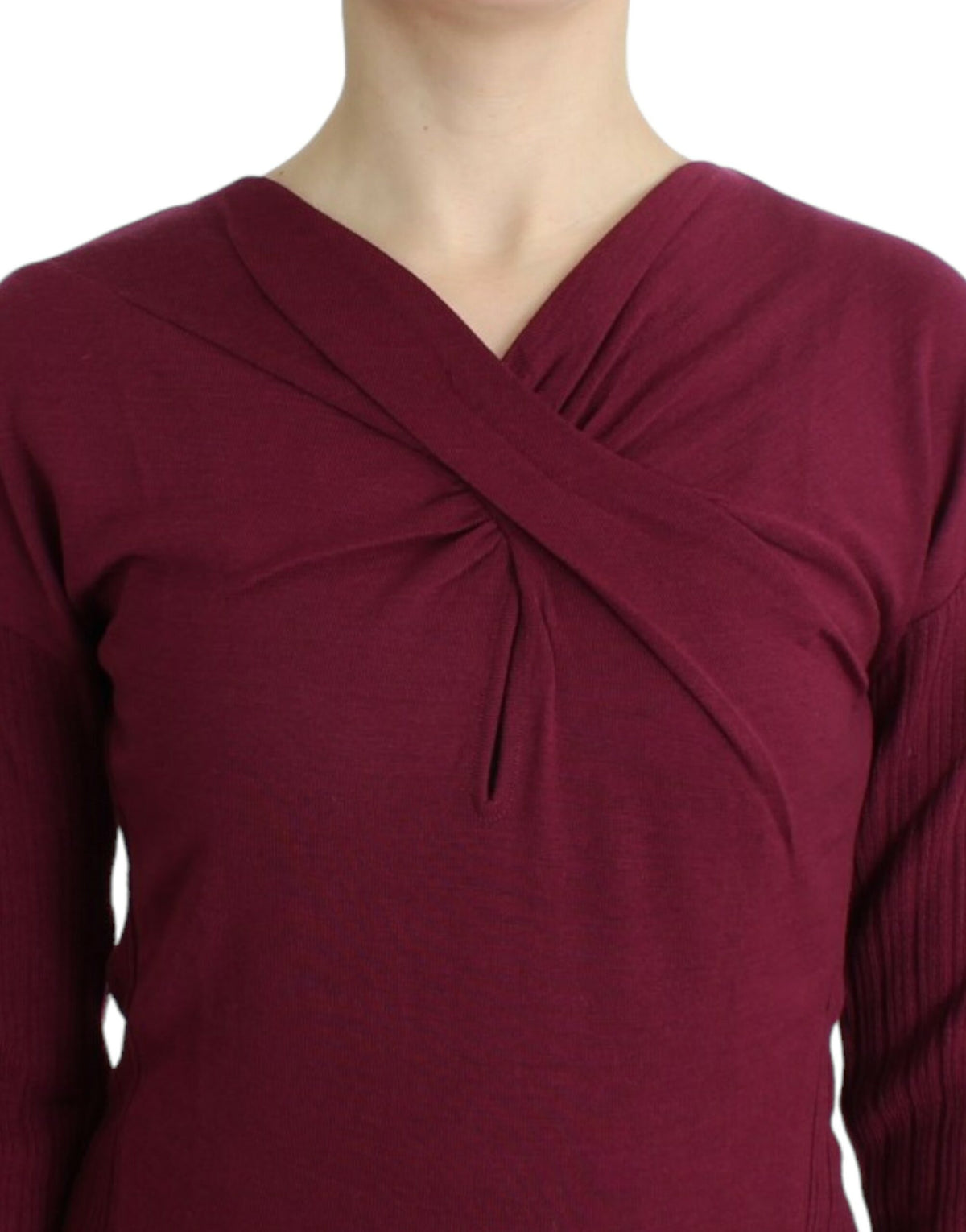 Pull en laine violette tricotée de Cavalli