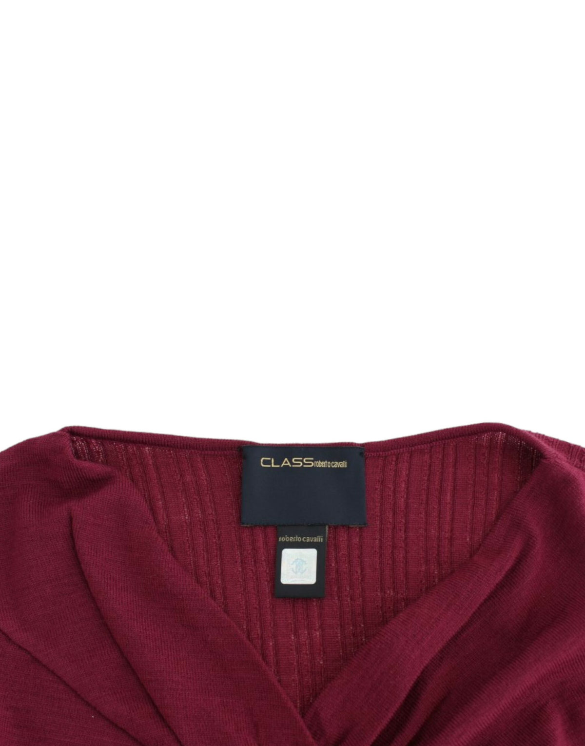 Pull en laine violette tricotée de Cavalli
