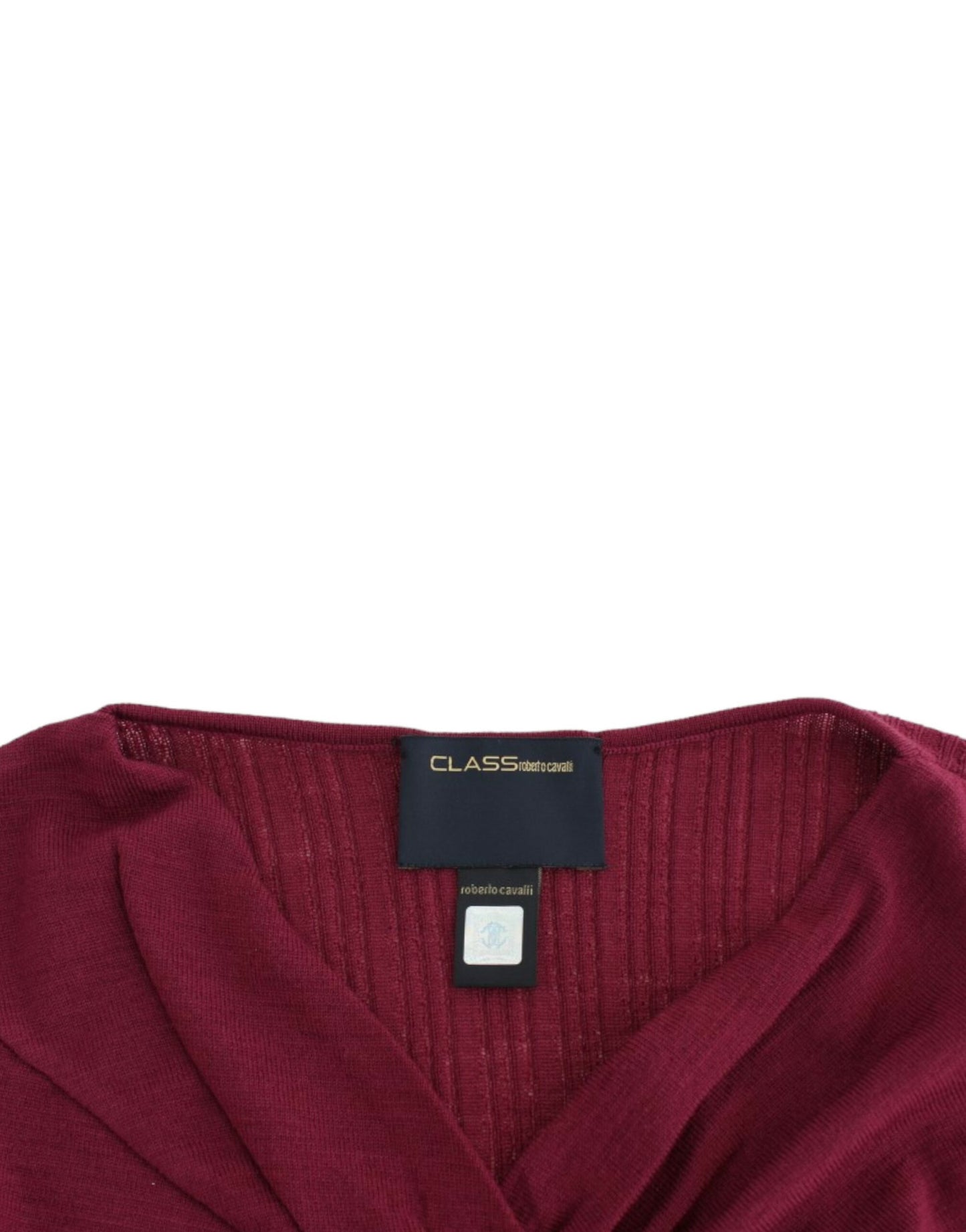 Pull en laine violette tricotée de Cavalli