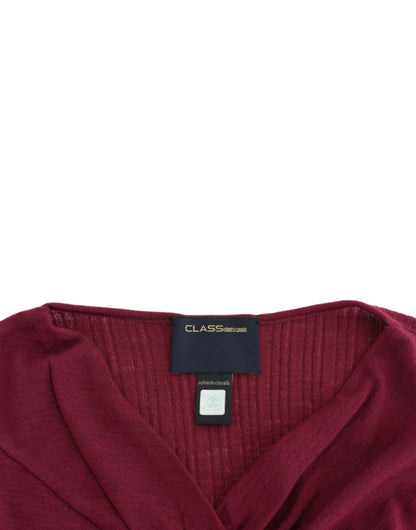 Pull en laine violette tricotée de Cavalli