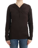 Pull en laine tricotée marron de Cavalli