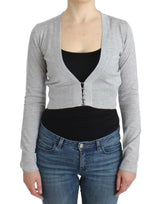 Cardigan court en laine gris de Cavalli
