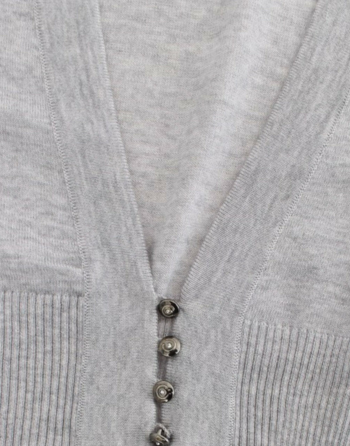 Cardigan court en laine gris de Cavalli