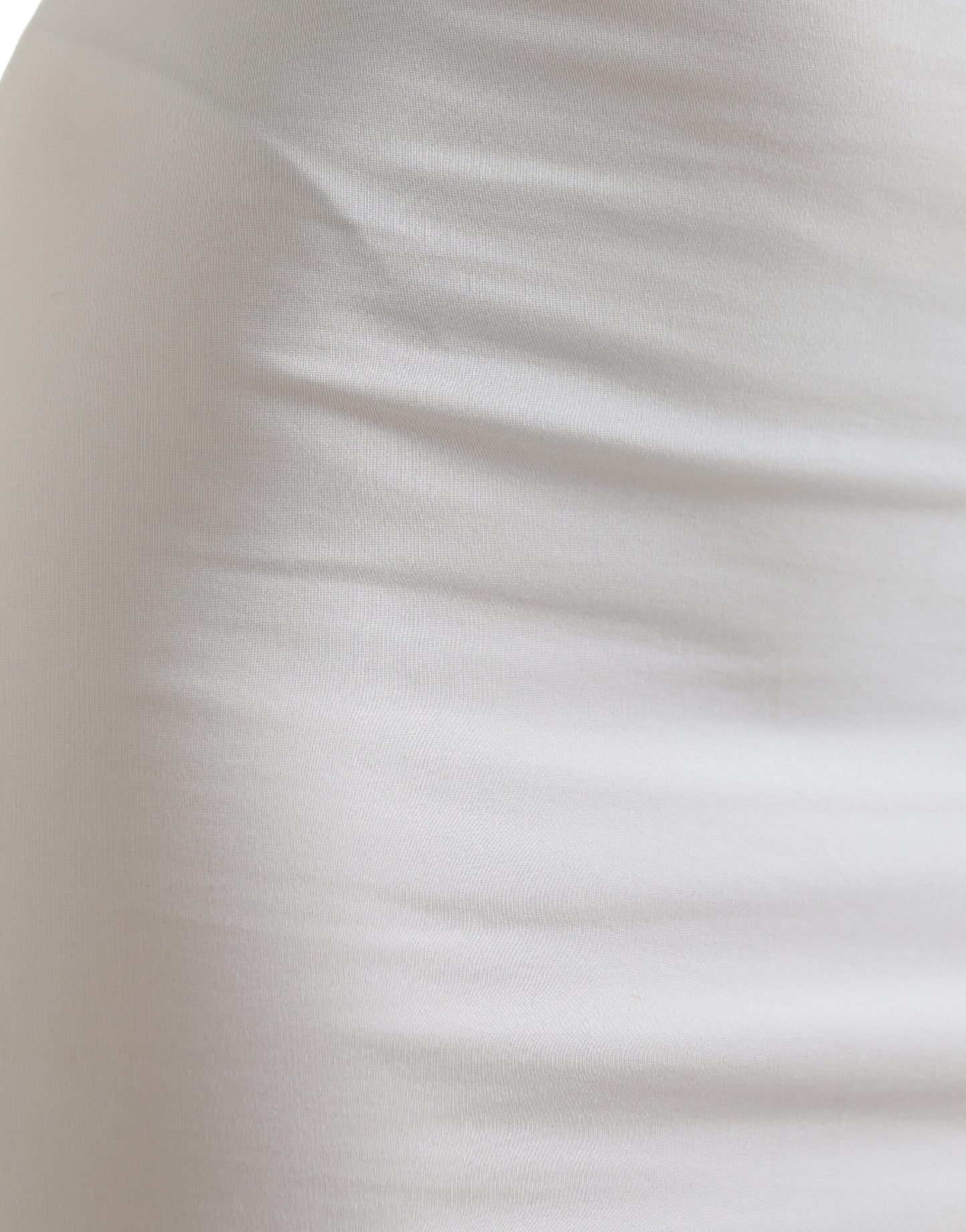 Dolce & Gabbana witte miniskort van viscose met hoge taille en potloodvorm.