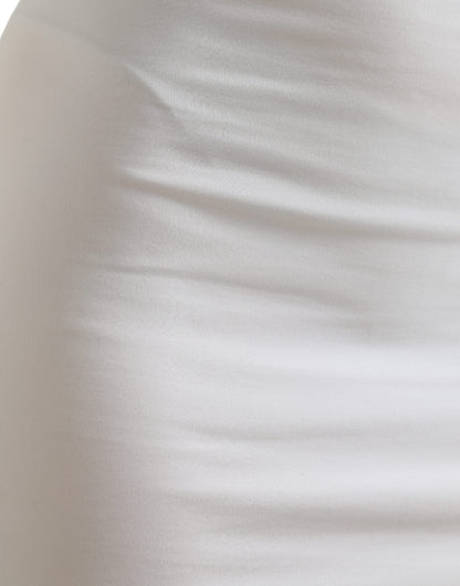 Dolce & Gabbana witte miniskort van viscose met hoge taille en potloodvorm.