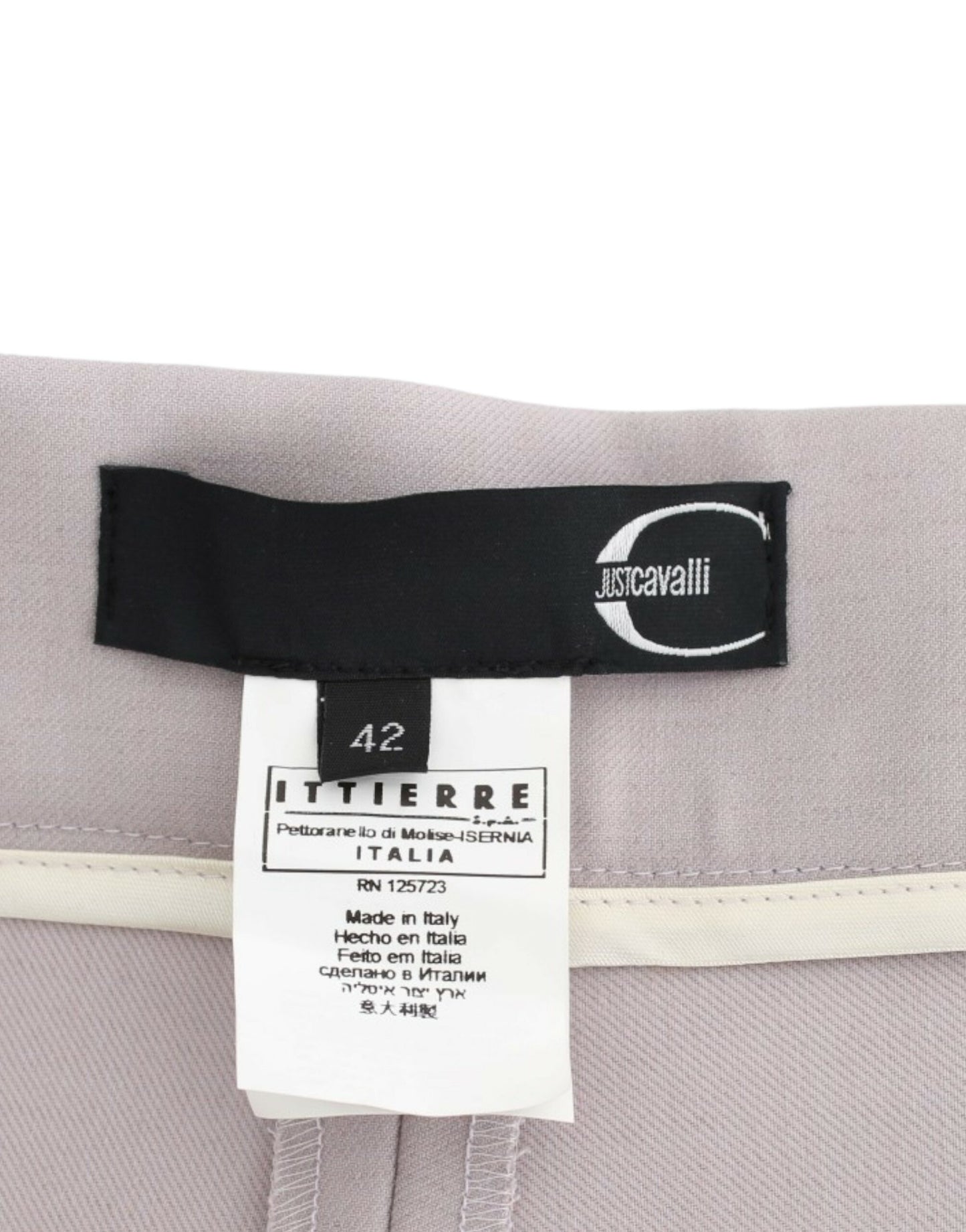 Pantalon taille haute gris de Cavalli