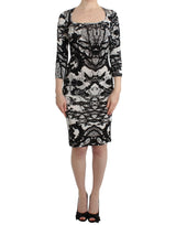 Robe fourreau noire à imprimé de Cavalli