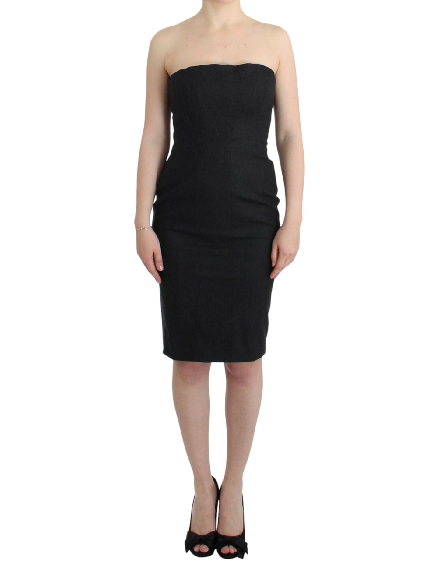 Robe sans bretelles grise de Cavalli