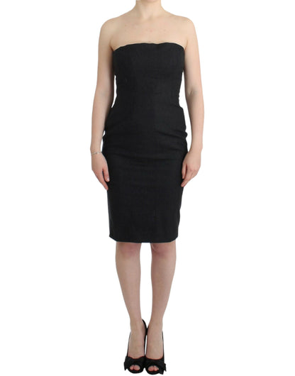 Robe sans bretelles grise de Cavalli
