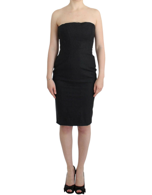 Robe sans bretelles grise de Cavalli