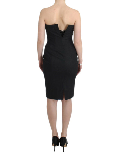 Robe sans bretelles grise de Cavalli