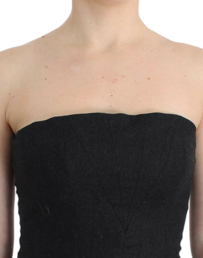 Robe sans bretelles grise de Cavalli