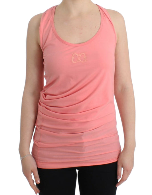 Débardeur en coton rose de Cavalli