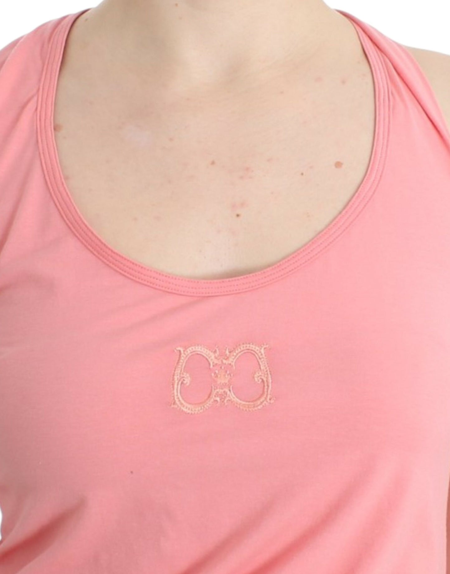 Débardeur en coton rose de Cavalli