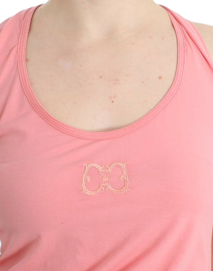 Débardeur en coton rose de Cavalli