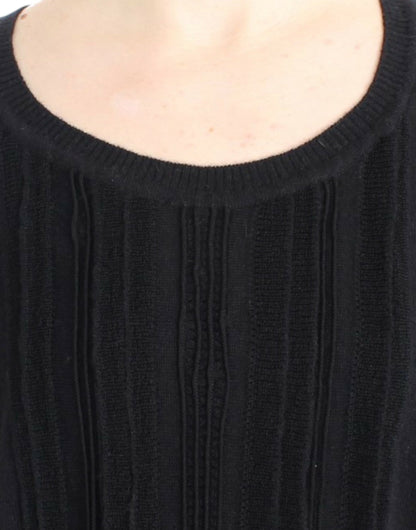 Pull noir à manches courtes de Cavalli
