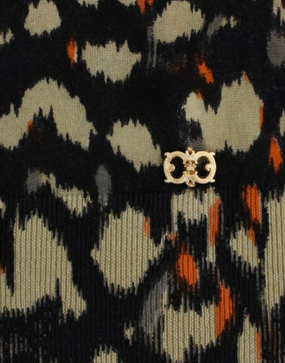 Pull en laine à col en V multicolore de Cavalli