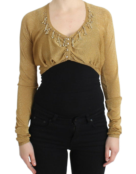 Boléro doré brodé de paillettes Cavalli Gold