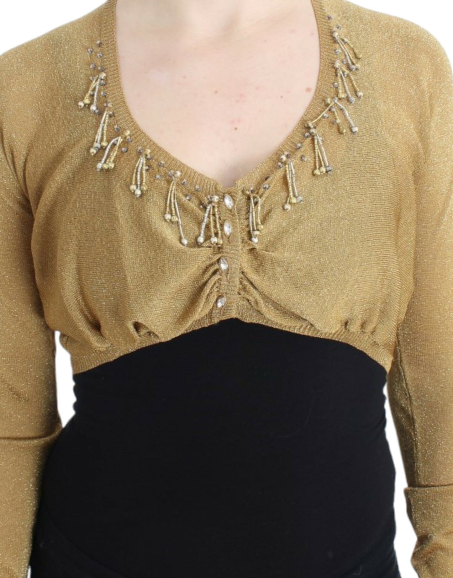 Boléro doré brodé de paillettes Cavalli Gold