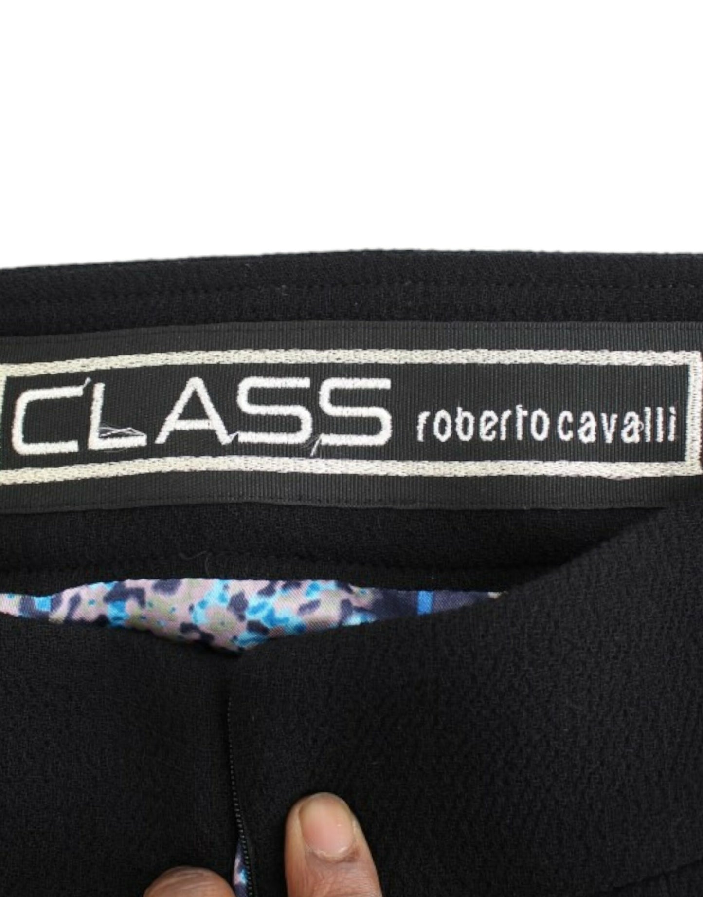 Jupe crayon en laine noire de Cavalli
