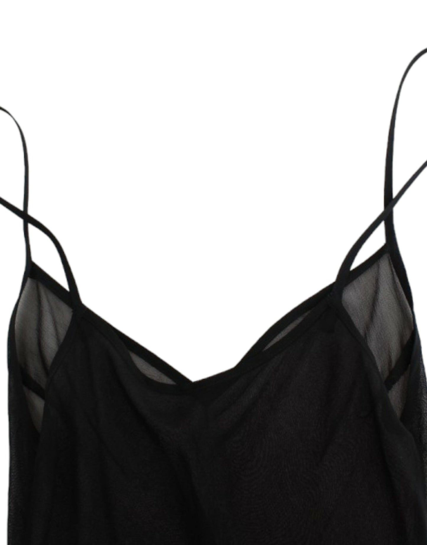 Robe en soie noire à manches longues de Cavalli