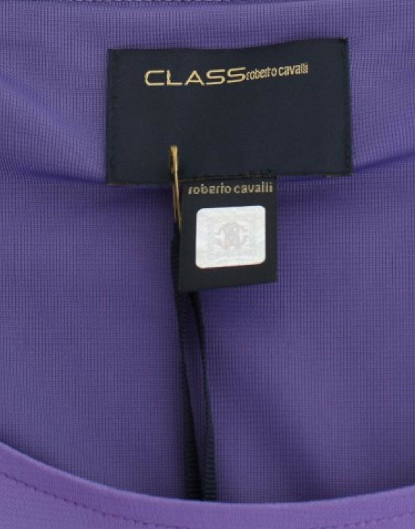 Cavalli paarse jurk met lange mouwen